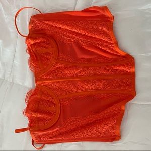 SOLD Orange urban outfitters corset top